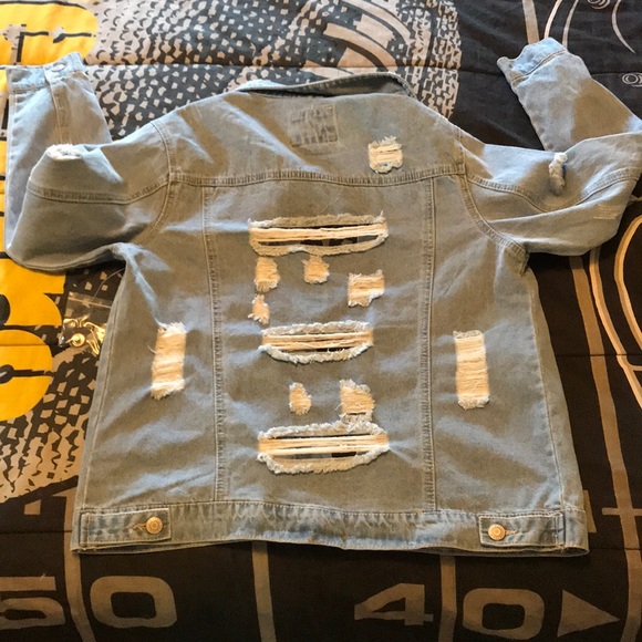 Brand New worn looking jean jacket - Picture 2 of 2